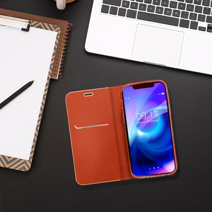 Atverčiamas dėklas skirtas Samsung A27 Luna Book Gold raudonas