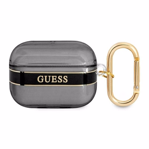 Guess GUAPHHTSK AirPods Pro dėklas juodas/juodas Dirželių kolekcija