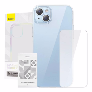 Baseus Crystal Series dėklas telefonui iPhone 14 Plus + apsauginis stiklas
