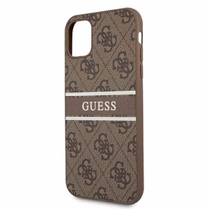 Guess 4G Stripe dėklas telefonui iPhone 11 / Xr 6.1" - Rudas