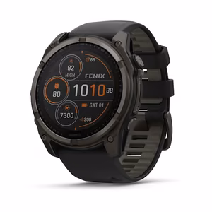 Išmanusis laikrodis Garmin Fenix 8 Sapphire Solar juodas/pilkas