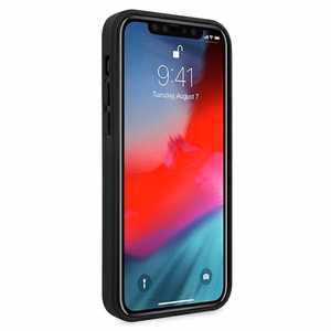 Ferrari FEHQUHCP12LBK iPhone 12 Pro Max 6.7" juodas/juodas kietas dėklas Off Track Quilted