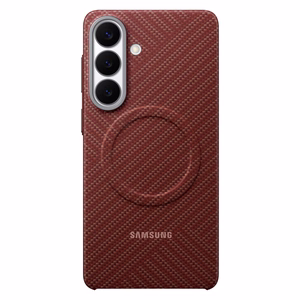 Samsung Carbon Magnet dėklas Samsung Galaxy S26+, suderinamas su MagSafe – raudonas