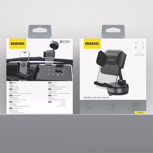 Dudao F24PLUS Car Holder with Suction Cup Dashboard - Juodas