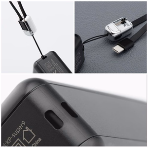 FORCELL F-ENERGY daugiafunkcinis įkroviklis 45W 6in1 su USB A ir USB C lizdais, išorinė baterija 15000mAh ir belaidis įkrovimas 15W