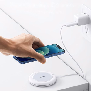 Ugreen CD245 40123 belaidis Qi / MagSafe įkroviklis 15W su USB-C laidu baltas