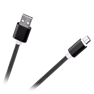 Нейлоновый кабель M-Life USB – micro USB, чёрный, 1 м