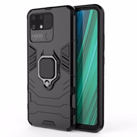 Ring Armor tvirtas hibridinis dėklas su magnetiniu laikikliu Realme Narzo 50A Juodas