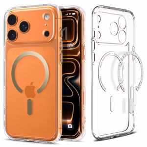 Spigen Ultra Hybrid Magnetinis dėklas telefonui iPhone 17 Pro - Skaidrus auksinis