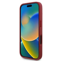 Karl Lagerfeld Diagonal Quilted Script Dėklas telefonui iPhone 16 - raudonas