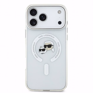 Dėklas Karl Lagerfeld IML K&CH Heads Metal Frame MagSafe Apple iPhone 18 Pro Max