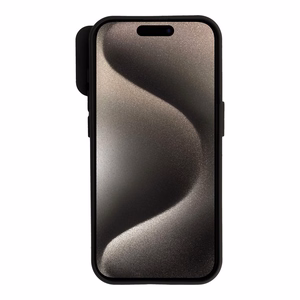 Camshield Minkštas dėklas telefonui iPhone 15 Pro juodas