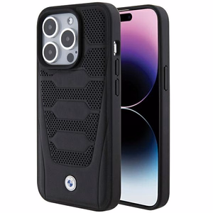BMW odinis sėdynių raštas dėklas telefonui iPhone 15 Pro Max - juodas