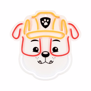 Hanging neon LED Paw Patrol on plexiglass - Rubble OW-130446