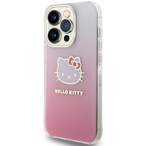 Hello Kitty IML Gradient Electrop Kitty Head dėklas telefonui iPhone 14 Pro Max - rožinis