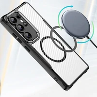 Defender Carbon Mag dėklas telefonui Samsung Galaxy S25 FE juodas