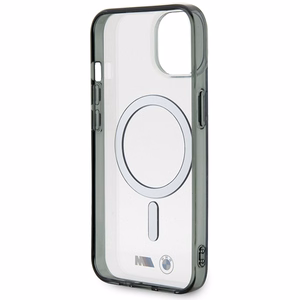 BMW BMHMP14SHCRS iPhone 14 6.1" dėklas skaidrus kietas dėklas Sidabrinis Žiedas MagSafe