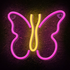 Neon LED Light BUTTERFLY rožinis NNE03 Neolia
