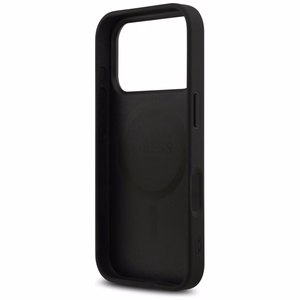 GUESS dėklas telefonui IPHONE 17 Pro, suderinamas su MagSafe GUHMP17LP4RPSK (4G Printed Stripes), juodas