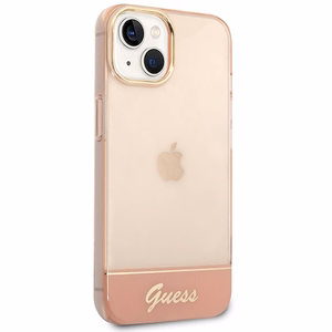 Guess GUHCP14MHGCOP iPhone 14 Plus 6.7 "rožinis/rožinis kietas dėklas Translucent