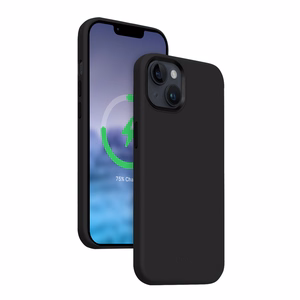 Crong Color Cover LUX Magnetic dėklas, skirtas iPhone 15 Plus, suderinamas su MagSafe, juodas