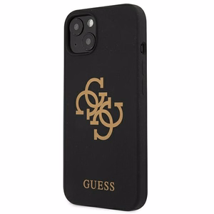 Guess GUHCP13SLS4GGBK iPhone 13 mini 5.4" juodas/juodas kietas dėklas Silikoninis 4G Logotipas