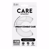 CARE by PanzerGlass Urban Combat dėklas telefonui iPhone 15 Pro - skaidrus