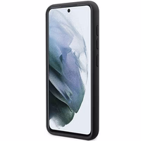 Guess GUHCS23MSLSMK S23+ S916 juodas/juodas kietas dėklas Silikoninis Vintage Gold Logo