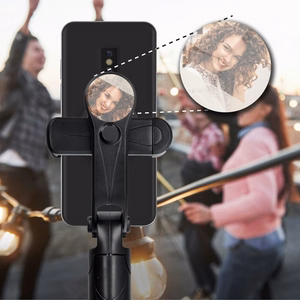 Selfie lazda (f) su belaidžiu nuotolinio valdymu tripodu ir veidrodis SSTR-11 - juoda