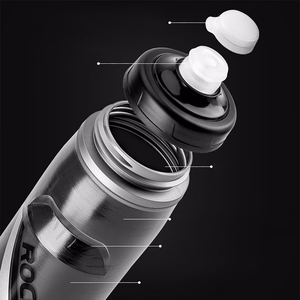 Rockbros 620 ml termo gertuvė dviračiui, be BPA, pereinamos juodos spalvos
