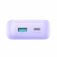 Joyroom JR-PBC06 mini išorinė baterija su įmontuotais USB-C / Lightning kabeliais 30W 10000mAh - violetinė