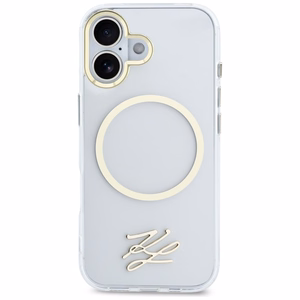 Karl Lagerfeld IML KL Script Logo MagSafe Dėklas for iPhone 17 - skaidrus