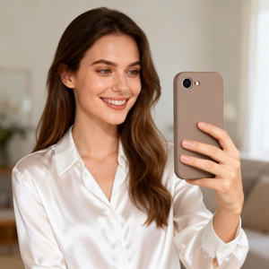 Tech-Protect Silikoninis MagSafe Dėklas for iPhone 16E / 17E - rudas