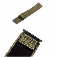 FORCELL F-DESIGN FA05 nailoninis dirželis APPLE laikrodžiui 42 / 44 / 45 / 49 mm žalias