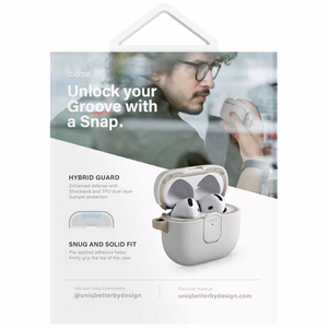 Uniq Clyde Lock dėklas AirPods 4 - juodas