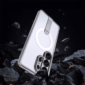 Hybrid Armor X deklas Samsung Galaxy S26 Ultra su stovu, suderinamas su MagSafe - skaidrus
