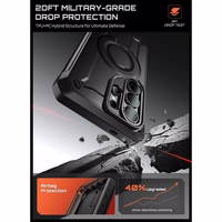 "Supcase Unicorn Beetle Pro Mag MagSafe" 2 komplektų dėklas, skirtas "Samsung Galaxy S26 Ultra" - juodas