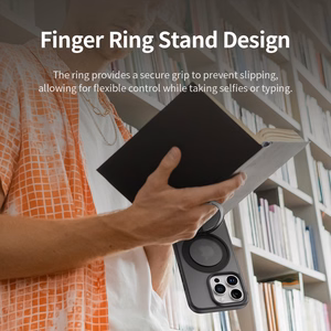 Rock Rotating Stand Soft Touch Series Magnetinis Iphone 16 Pro auksinis