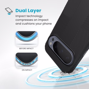 Speck Presidio2 Grip Magnet case for Google Pixel 10 Pro XL, Black / Slate Grey