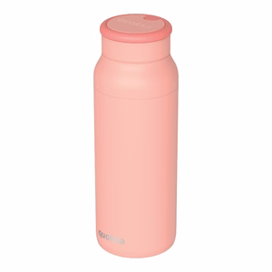 Quokka Echo nerūdijančiojo plieno termobutelis su silikonine rankena, 690 ml, Rožinis