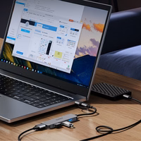 Orico YSB4-U2 USB-A/USB-C Hub prijungimo stotelė 2x USB-A 2.0 + 1x USB-A 3.0 + 1x USB-C 2.0 + 1x USB-C - pilka
