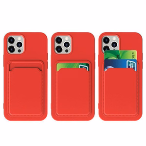 Card Case silikoninis dėklas piniginė su kortelių skyriumi Samsung Galaxy A73 tamsiai mėlynas
