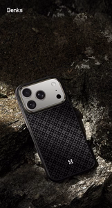 "Benks Magnetic Armor Pro Armor Grid Kevlar korpusas su metaliniu rėmeliu 600D (Y070), skirtas "Iphone 17 Pro Max", juodos spalvos