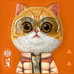 Nimmy Cool&Cute 2.0 Cat deklas iPhone 17 Pro Max - oranzinis