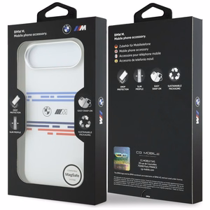 BMW M Silicon Horizontal Line MagSafe deklas iPhone Air - baltas