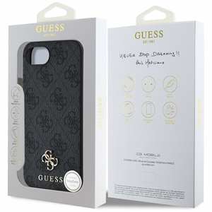 Guess 4G Small 4G and Classic MagSafe dėklas telefonui iPhone 16e - juodas