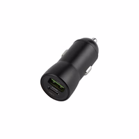 "Maxlife MXCC-04 PD QC automobilinis įkroviklis 1x USB-C 1x USB 20W juodas