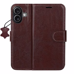 Smart Luxe leather case for iPhone 16 6,1" brown