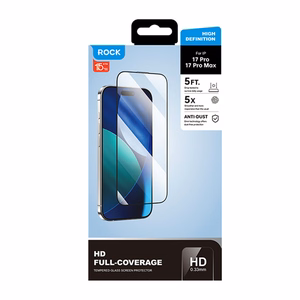 Rock Apsauginis stiklas HD Pilnas padengimo Antistatinis ant Iphone 17