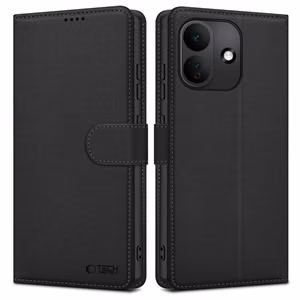 Tech-Protect Wallet dėklas-piniginė, skirtas Xiaomi Redmi Note 17 Pro 5G – matinis juodas